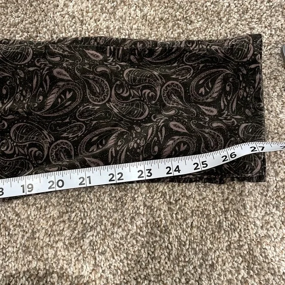 AG for Anthropologie paisley print velvet The Stevie High Waist ankle pant 29 - Picture 12 of 12